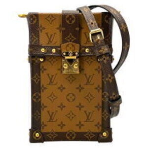 Louis Vuitton Pochette Trunk Vertical Brown Monogram Reverse Shoulder Bag
